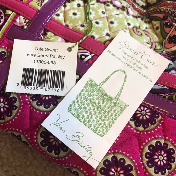 Vera Bradley Sweet Tote Very Berry Paisley - Picture 9 of 9